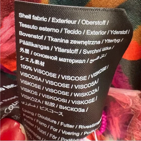 Farm Rio Foliage graphic long sleeve Women's Dress size XL new with tags - Picture 10 of 11